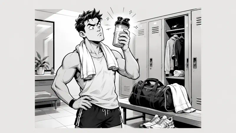 Спортсмен перед тренуванням з BCAA
